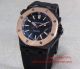 2017 Knockoff Audemars Piguet Royal Oak Black Case Rose Gold Bezel Watch (2)_th.jpg